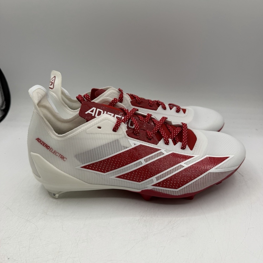 Adidas Adizero Electric 2 Football Cleats Mens Sz 9 White Red Shoes NWT IE6288